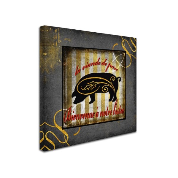 LightBoxJournal 'Gold Welcome To Our Bistro' Canvas Art,35x35